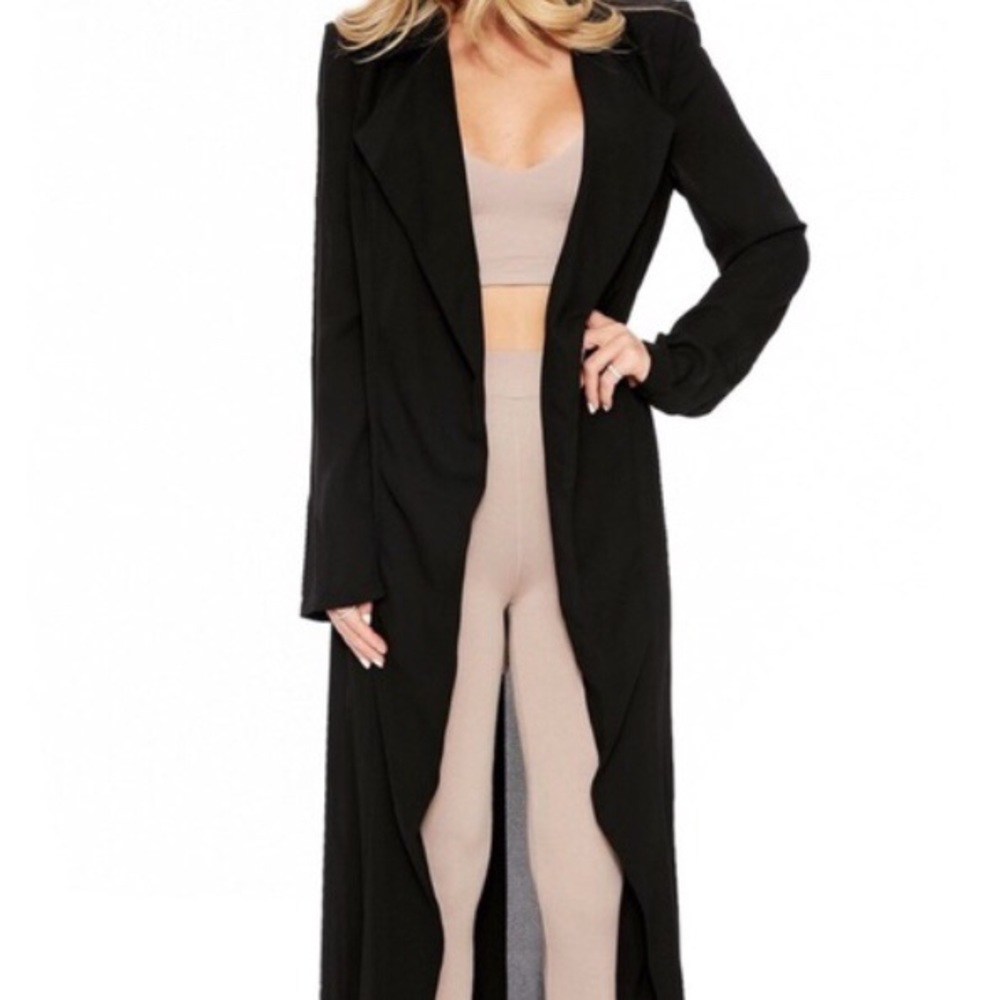 Naked Wardrobe black sheer duster